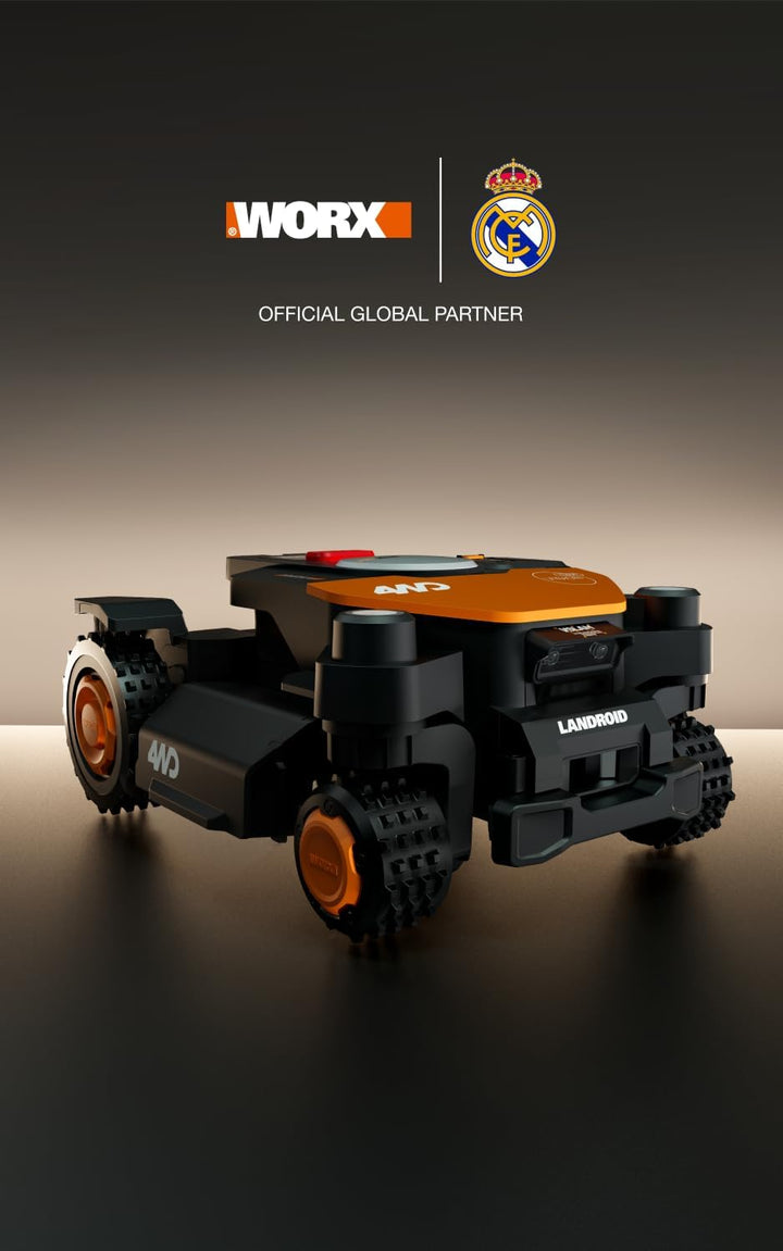 WORX Landroid Vision Cloud WR340E 4WD Mähroboter ohne Begrenzungskabel für 600 m² (KI-Hinderniserken