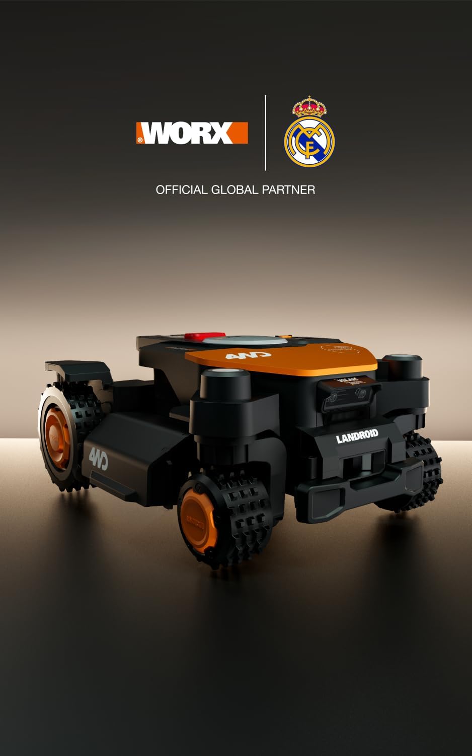 WORX Landroid Vision Cloud WR341E 4WD Mähroboter ohne Begrenzungskabel für 1000 m² (KI-Hinderniserke