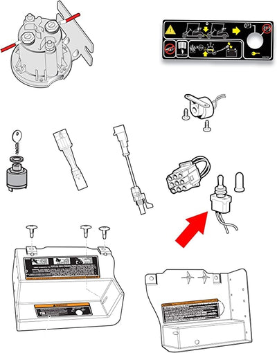 10L0L Golfwagen-Abschleppschalter-Set für EZGO RXV ab 2008, OEM# 608900