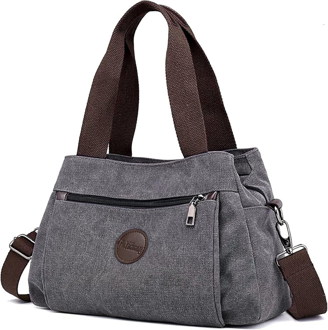DORRISO Mode Umhängetasche Damen Canvas Handtasche Reise Schultertasche Casual Multifunktionale Umhä