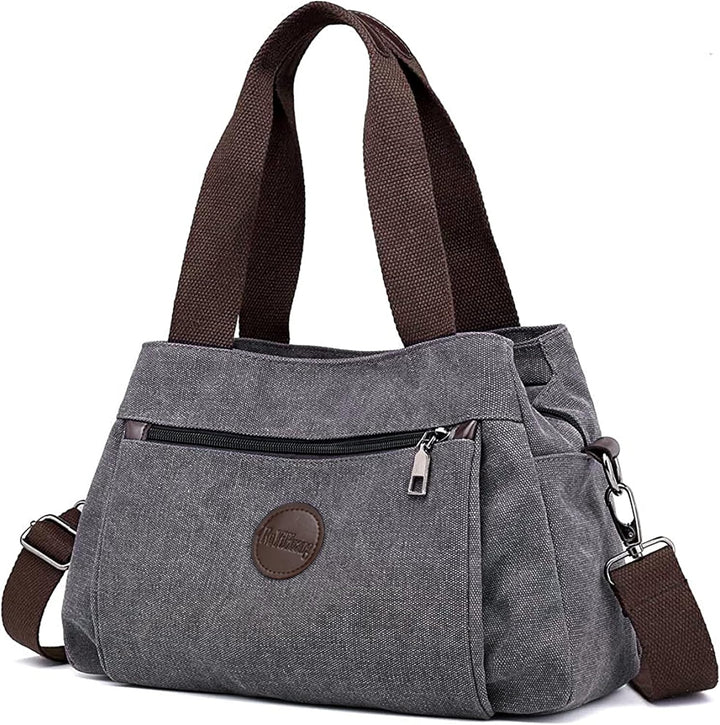 DORRISO Mode Umhängetasche Damen Canvas Handtasche Reise Schultertasche Casual Multifunktionale Umhä