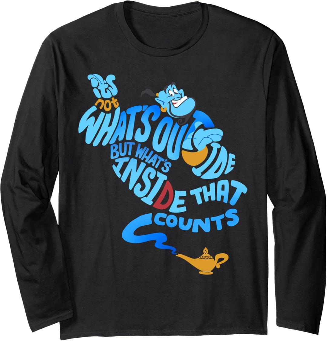 Disney Aladdin Genie What's Inside That Counts Text Fill Langarmshirt