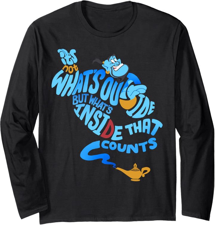 Disney Aladdin Genie What's Inside That Counts Text Fill Langarmshirt