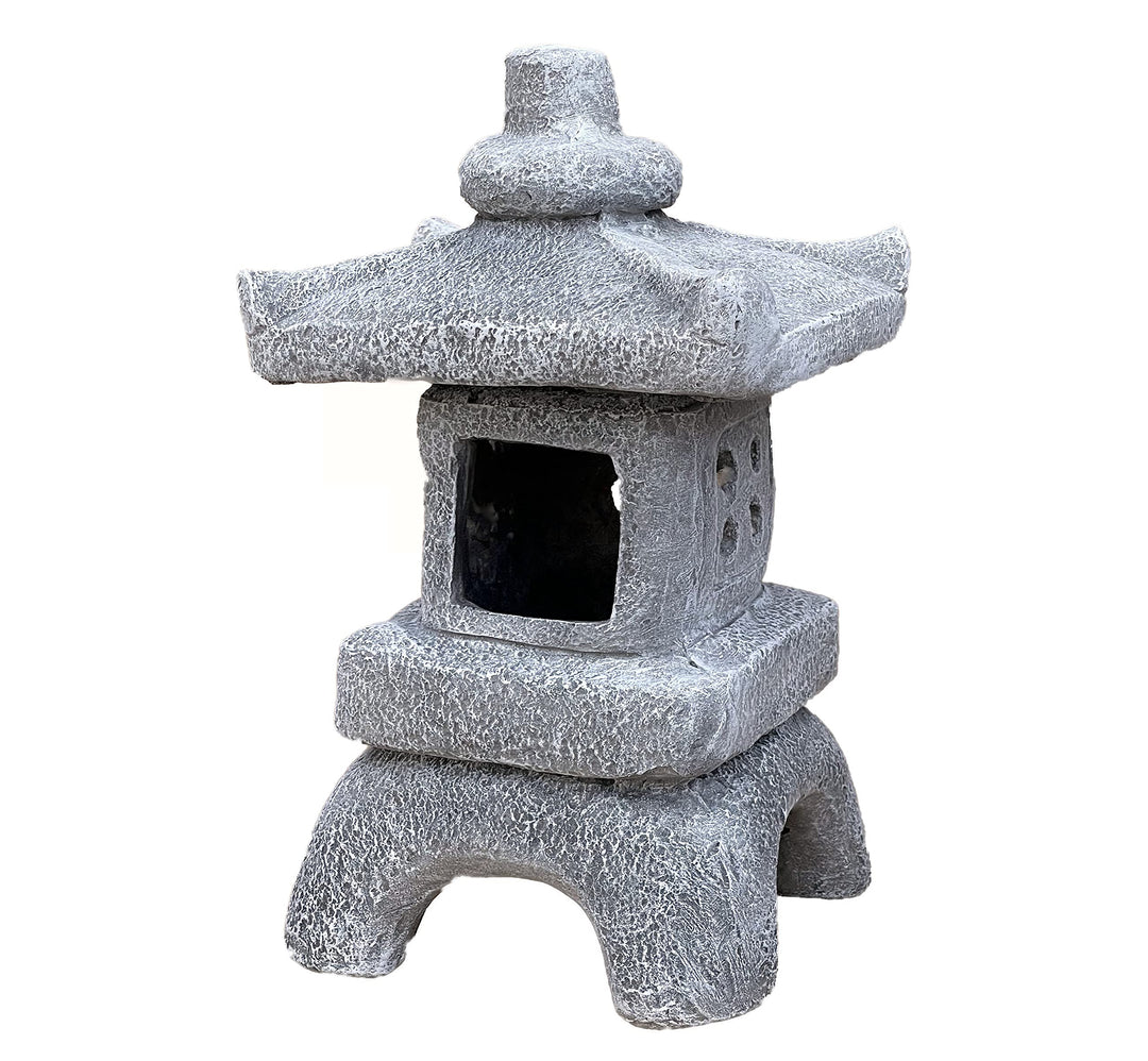 Stone and Style Pagode Asiatische Laterne Fernost Steinguss Steinfigur frostfest