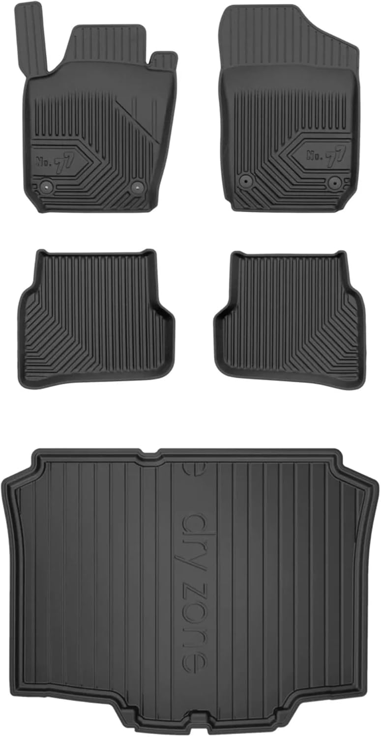 M MOTOS Satz Gummifussmatten und Kofferraummatten für SEAT Ibiza IV 2008-2017 - Verbessern Sie Ihren