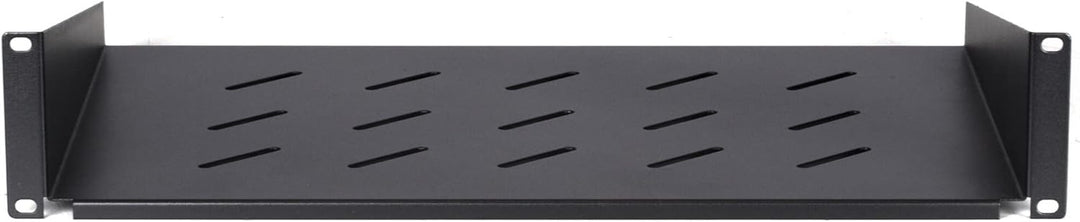 DSIT 19 Zoll 2HE Fachboden für Wandschränke mit Einer Tiefe von 450mm - 300mm Tief - Schwarz 450mm -