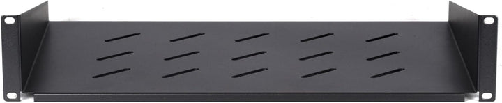 DSIT 19 Zoll 2HE Fachboden für Wandschränke mit Einer Tiefe von 450mm - 300mm Tief - Schwarz 450mm -