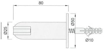 Türfeststeller KWS 1018.31 Alu silber Magnetfeststeller Wandstopper Feststeller