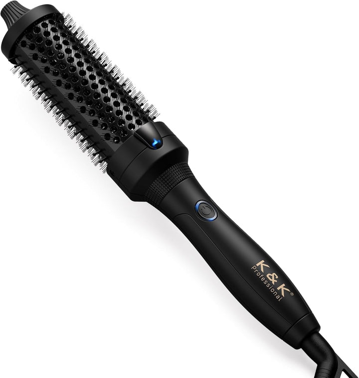 K&K Thermobürste, 1.5 Inch Beheizte Rundbürste, Professioneller Beheizter Lockenwickler Keramik Turm