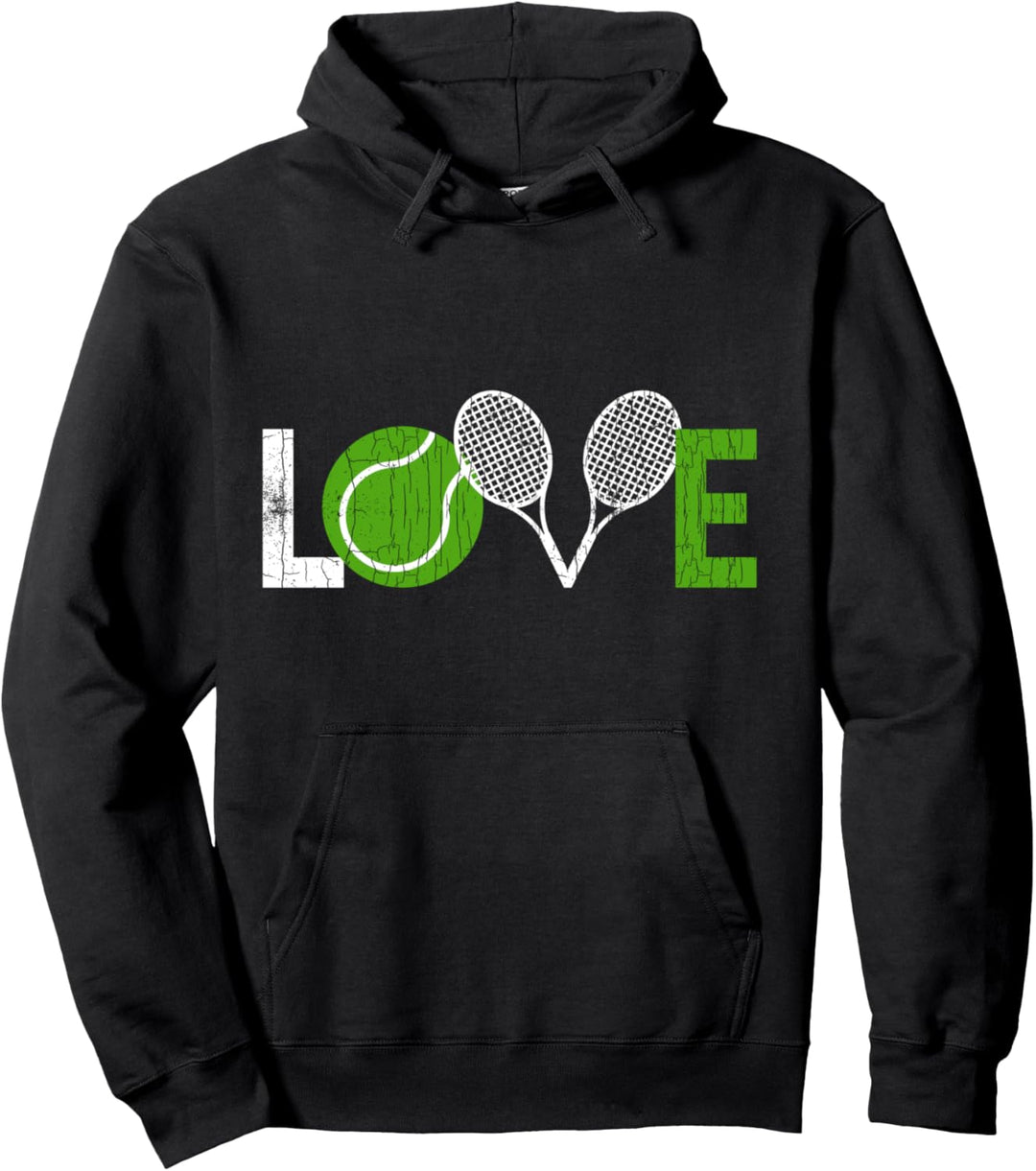 Love Tennis Lustiger Spieler Sport Coach Grafik Pullover Hoodie
