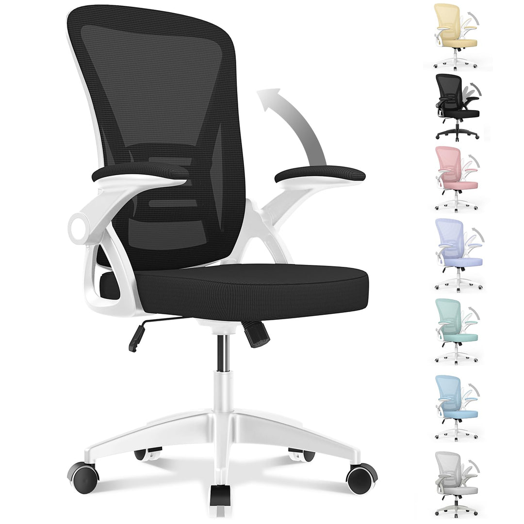 naspaluro Bürostuhl mit Verstellbaren Armlehnen, Ergonomischer Schreibtischstuhl mit Netzbespannung,