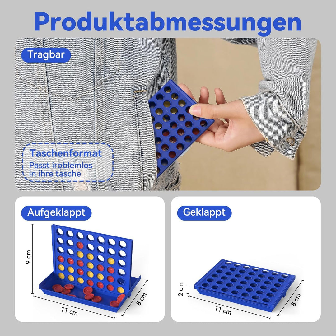 Pup Go 8er Pack 4 in Einer Reihe Brettspiel Kinder 3 4 5 6 7 8 9 10 + Jahre, Reise- und Gesellschaft