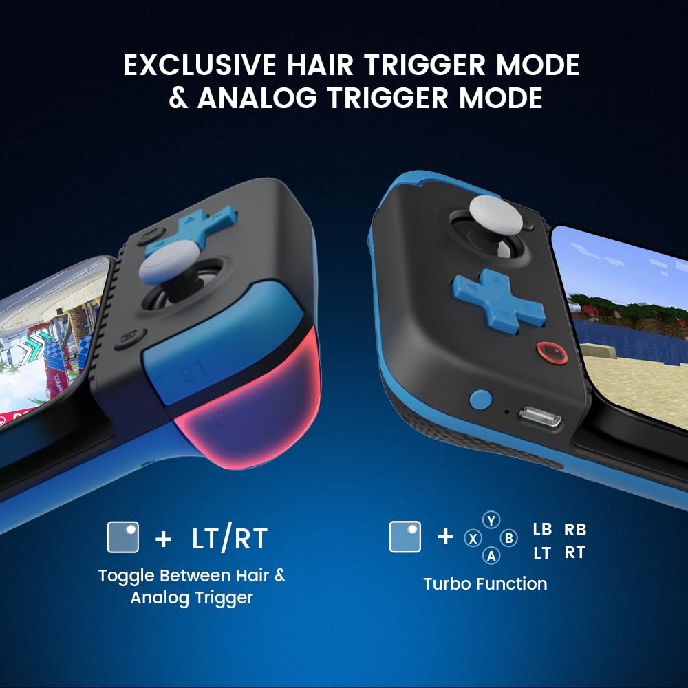 GameSir X2s Bluetooth Phone Controller für iPhone/Android, Teleskop-Controller mit 500mAh Akku, Hall