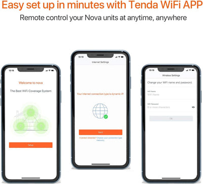 Tenda Nova AC1200 Komplettes Wi-Fi-System, 1 Würfel + 1 Satellit, Weiss 2 Würfel, 2 Würfel