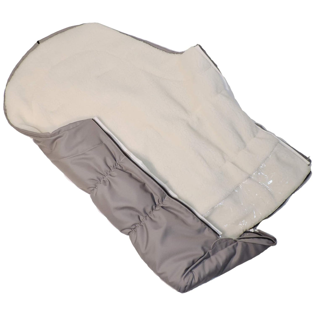 EICHHORN Kinderwagen Mumien Winterfusssack mit Teddyfutter (Silbergrau), silbergrau
