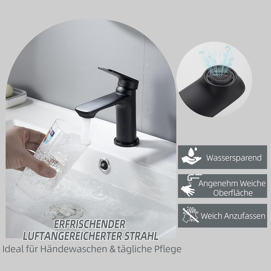 BELZ Wasserhahn Bad, Waschbecken Armaturen, Armatur Badezimmer, Mischbatterie Waschbecken, Wasserspa