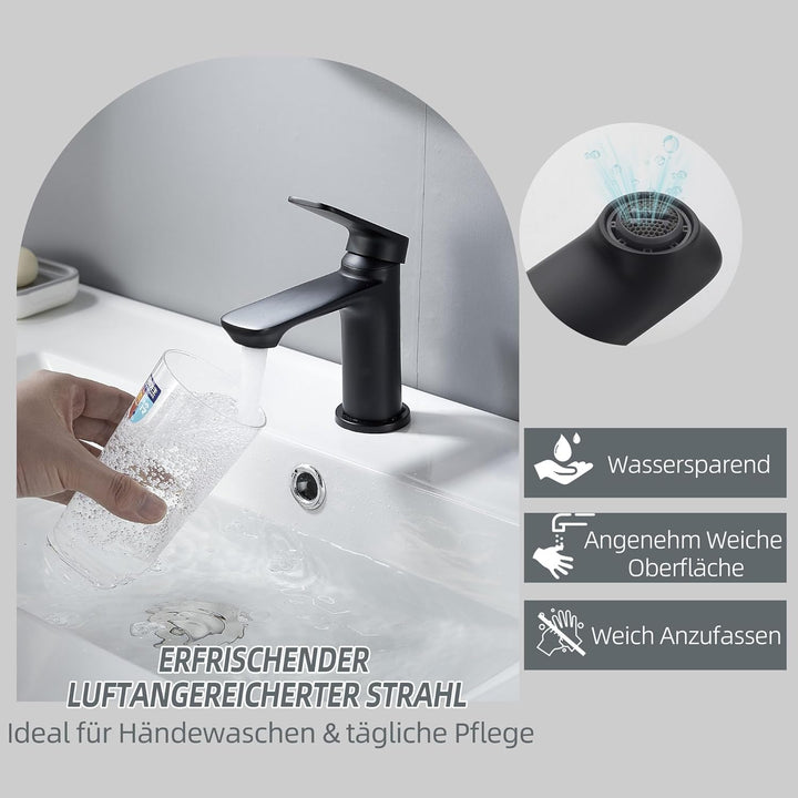 BELZ Wasserhahn Bad, Waschbecken Armaturen, Armatur Badezimmer, Mischbatterie Waschbecken, Wasserspa