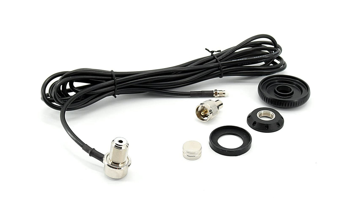 MAAS PL Einbauset mit 5 m RG-58 Kabel mit FME für Antennen mit PL Anschluss