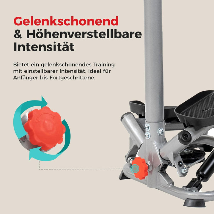 Sunny Health &amp; Fitness Twist Stepper für zuhause, Low-Impact Übung Stepper für Ganzkörpertraining, O