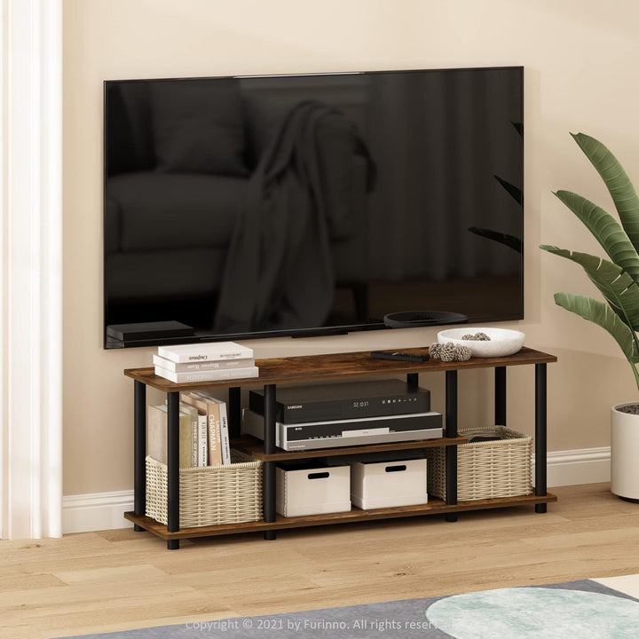 Furinno Turn-N-Tube No Tools 3D 3-stufiger Entertainment-TV-Ständer, 29.7 (D) x 111.3 (W) x 41.1 (H)