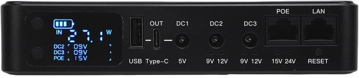 Dpofirs Tragbares UPS-Stromversorgung mit 18000-mAh-, Multi-Output-USB Typ-C DC POE für Überwachungs