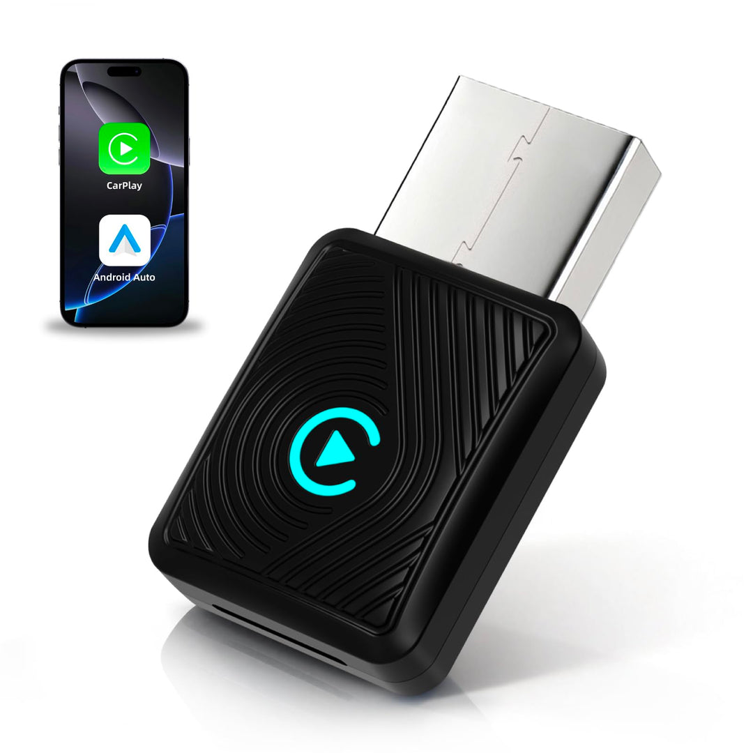 für Apple CarPlay Wireless Adapter, 2 in 1 Wireless CarPlay & Android Auto Adapter, WLAN 6 GHZ, Auto