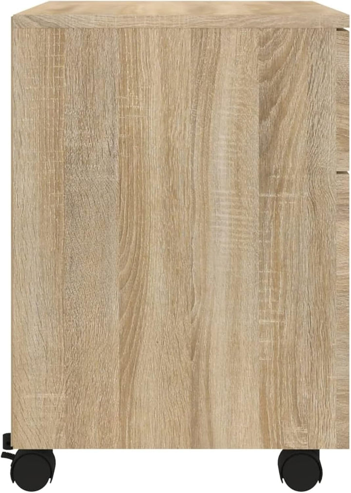 BaraSh Mobiler Aktenschrank mit Rollen Sonoma-Eiche 45x38x54 cm BüRoschrank AktenschräNke Spind Schr