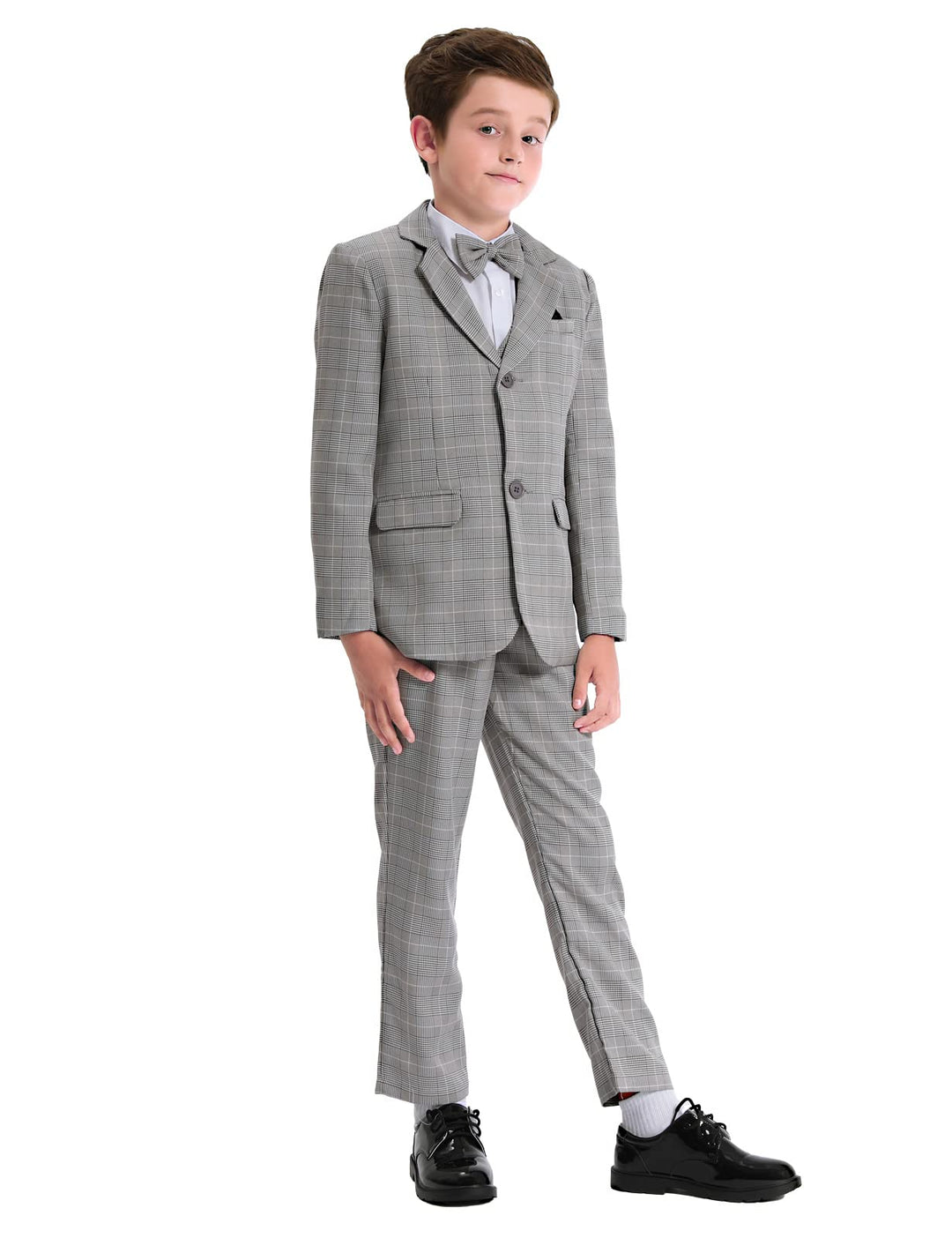 mintgreen Jungen Anzug Blazer 2PCS Gentleman Tuexdo Sätze Blazer + Hose + Fliege 5-12 Jahre 116-122