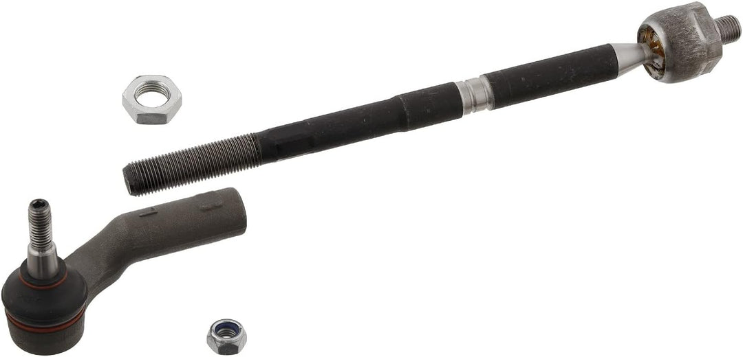 febi bilstein 37729 Spurstange mit Endstück, Mutter und Sicherungsmutter , 1 Stück Vorderachse links