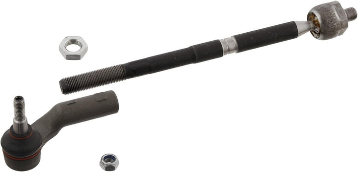 febi bilstein 37729 Spurstange mit Endstück, Mutter und Sicherungsmutter , 1 Stück Vorderachse links