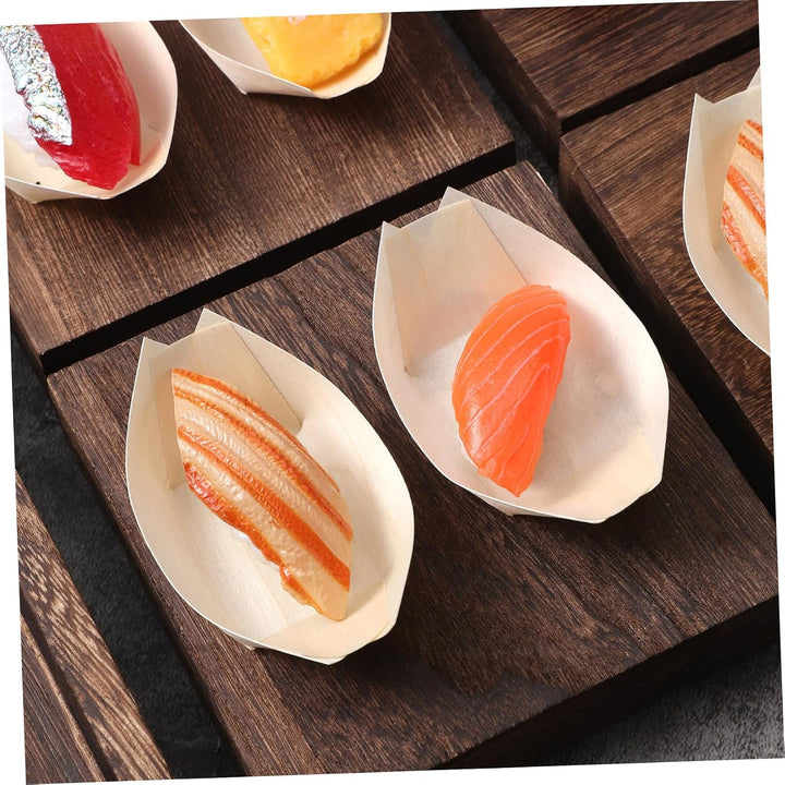 Homoyoyo 50 Stück Snack Schale in Bootsform für Restaurant Snackteller Snacktablett und Sashimi Serv
