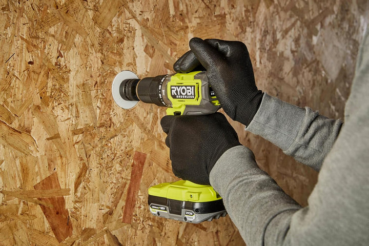 RYOBI 18 V ONE+ Brushless Akku-Schlagbohrschrauber, 54 Nm Drehmoment, inkl. 2x 2,0 Ah Akku und 2,0 A