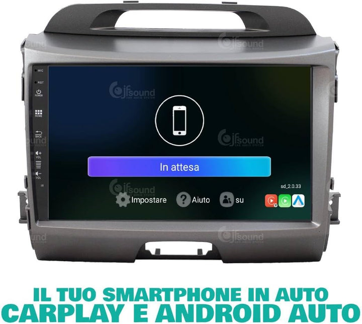 Personalisiertes Autoradio für Kia Sportage mit Kamera und Infinity-Verstärker als Standard Android