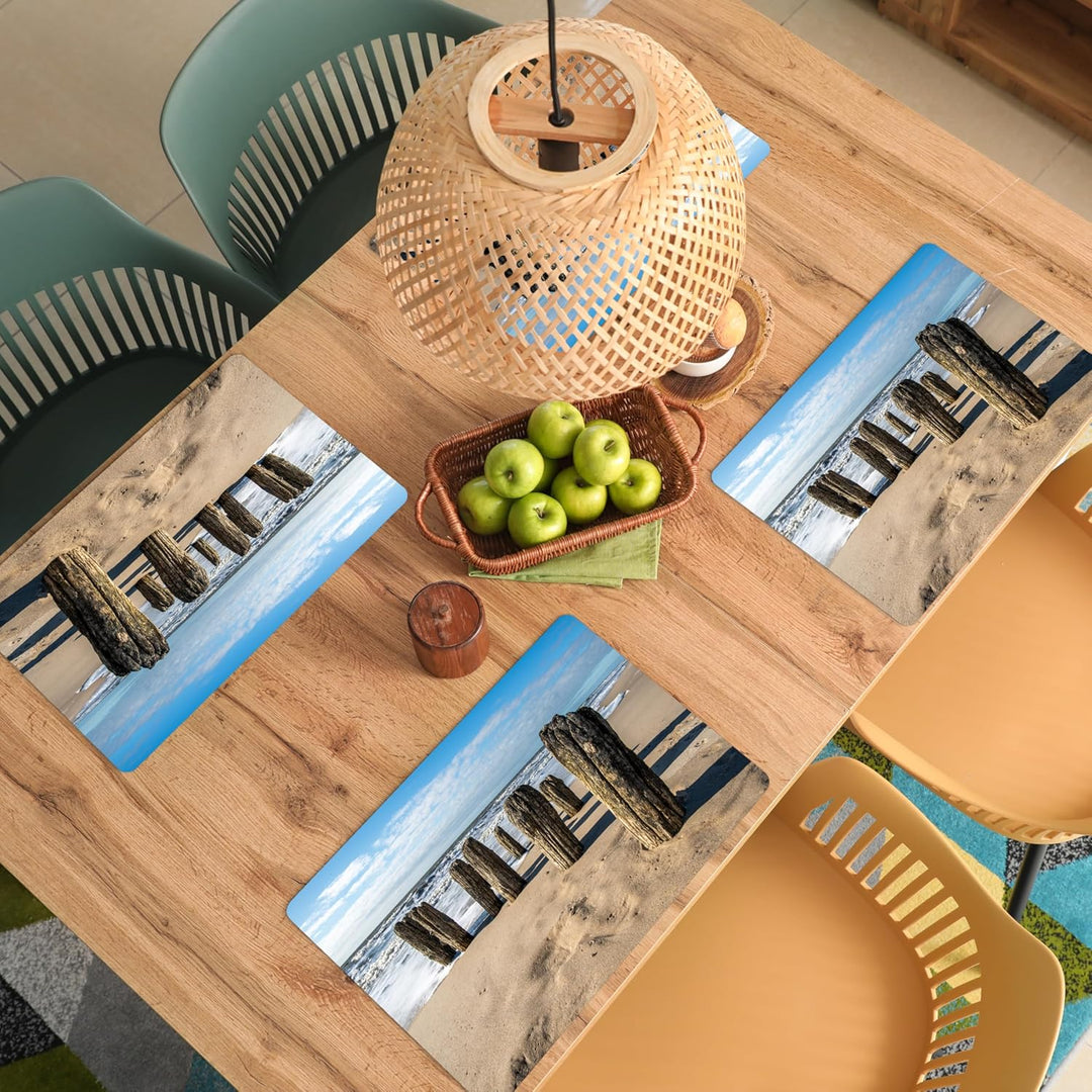 KitchenYeah© Platzsets Abwaschbar 6-Teilig 45x30 cm Tischsets Platzdeckchen rutschfeste Platzset Unt