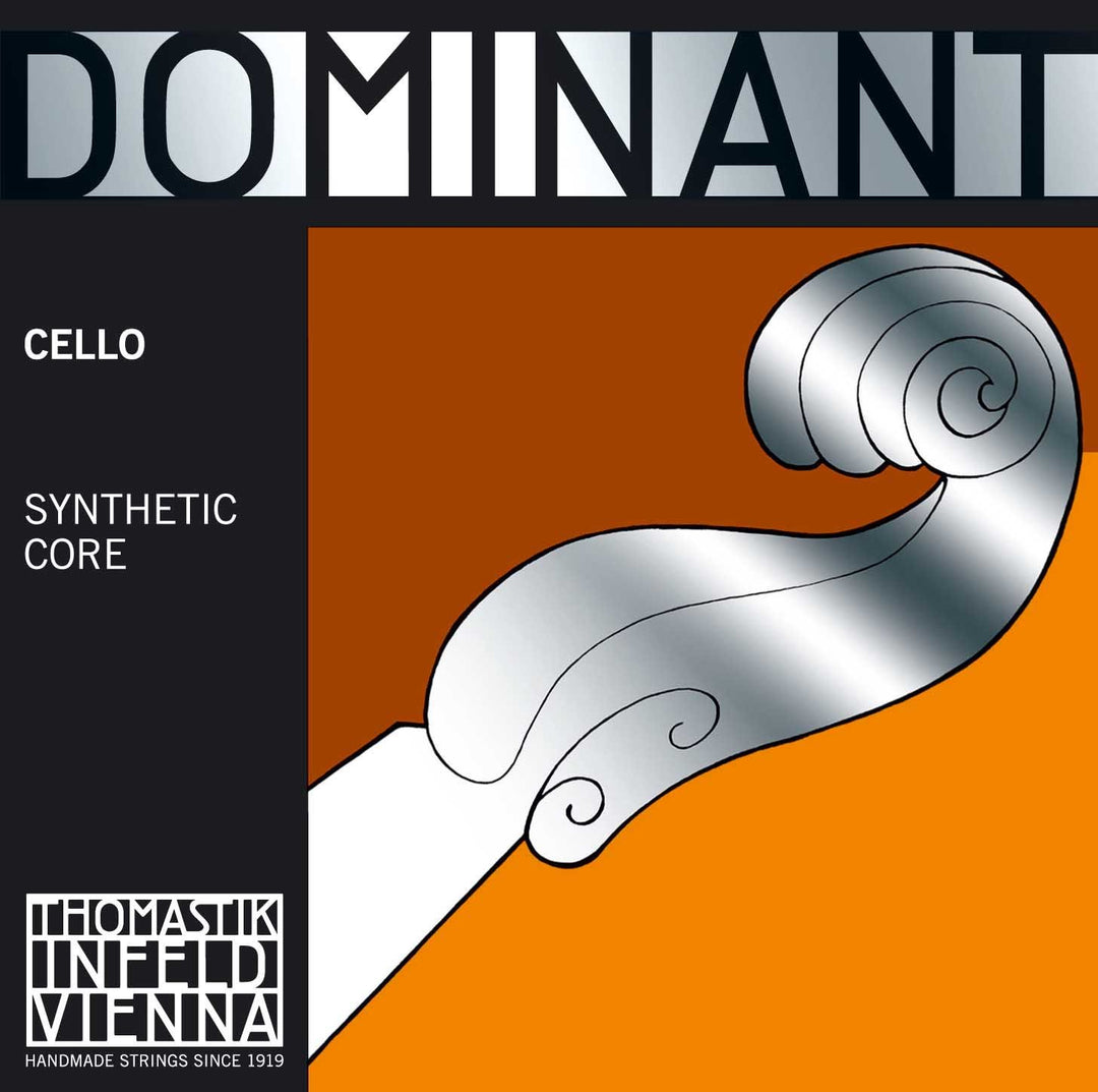 Thomastik Einzelsaite für Cello 4/4 Dominant - A-Saite Nylonkern, Chrom umsponnen, stark