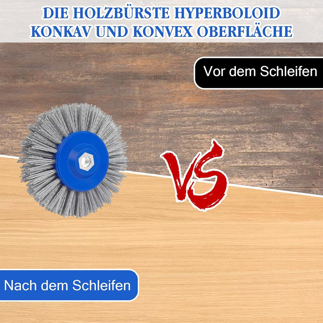 Schleifbürste, Nylonbürste 46/60/80/120 Körnung, 150mm M14 Polierbürste für Satiniermaschine Winkels