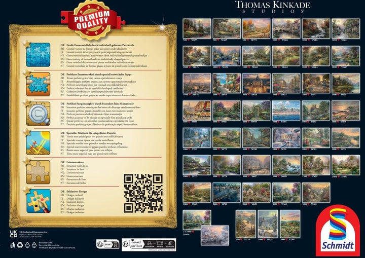Schmidt Spiele 59482 Thomas Kinkade, Dörfchen am Leuchtturm, 3000 Teile Puzzle