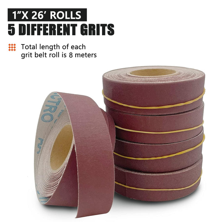Schleifpapier, 5 Stück, Schleifpapier,mit Spender, abziehbarer Schleiftuchrolle, Metall, Glas, Tisch