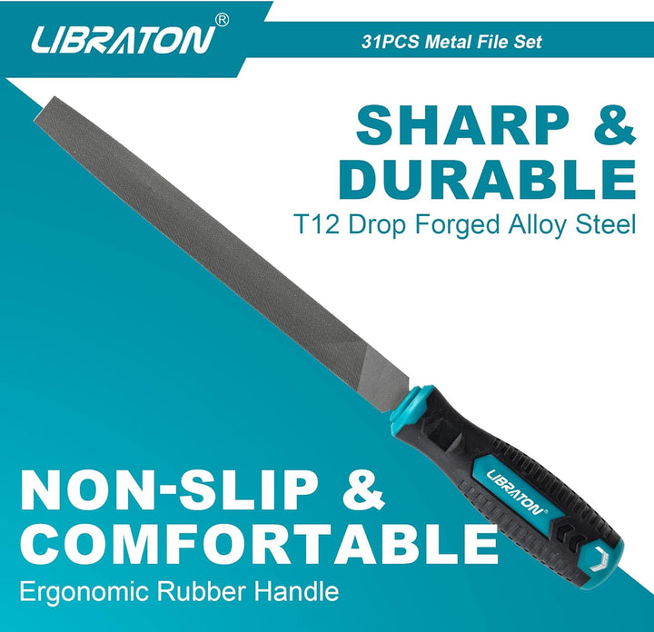 Libraton Feilenset 31tlg, Feilenset Metall, Metallfeilen Set, Schlüsselfeilen, Werkstattfeile Satz f