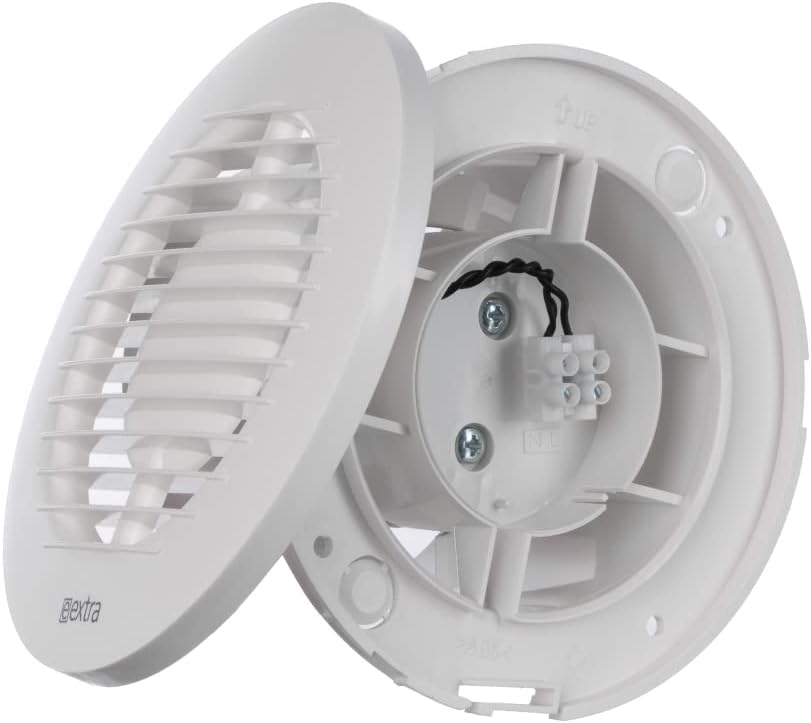 EUROPLAST Ø 100 mm Abluftventilator leise – Badlüfter weiss – Wandventilator für Küche WC Badezimmer