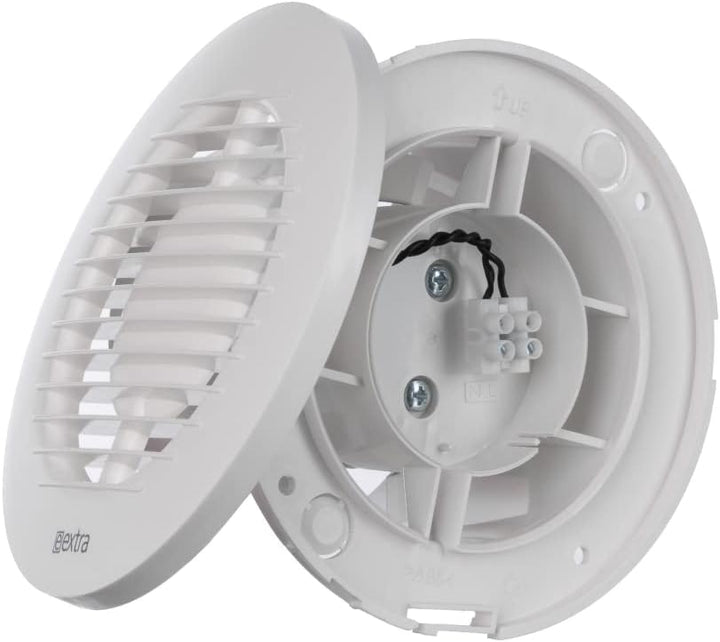 EUROPLAST Ø 100 mm Abluftventilator leise – Badlüfter weiss – Wandventilator für Küche WC Badezimmer