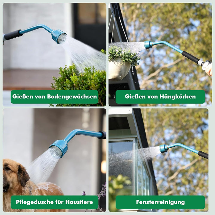 RESTMO Langer Giessstab, 61cm langer Gartenbrause mit voller, sanfter Dusche und Durchflusskontrolle