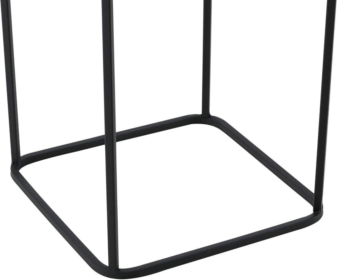 [en.casa] Blumentopf Ständer Blumenständer Blumentopfhalter Pflanztopf Deko 2-TLG. Schwarz-Goldfarbe