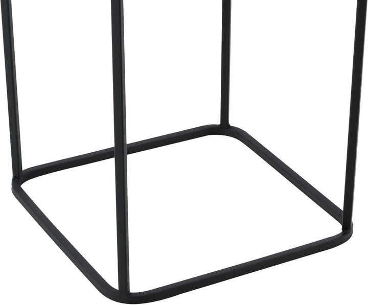 [en.casa] Blumentopf Ständer Blumenständer Blumentopfhalter Pflanztopf Deko 2-TLG. Schwarz-Goldfarbe