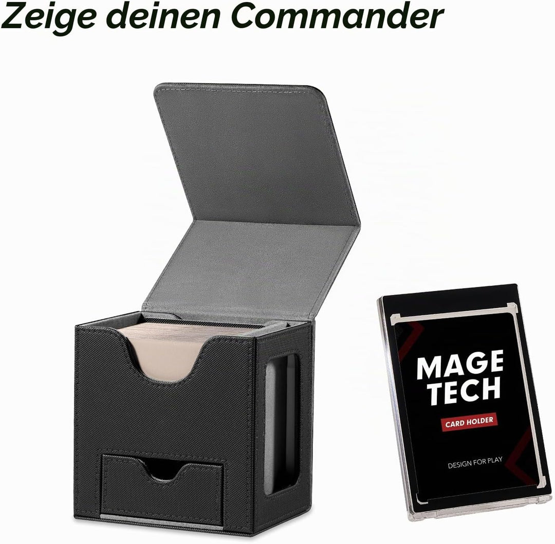 Commander Deck Box für MTG – Patentiertes Design, Commander Display, passend für 100 Doppelarmkarten
