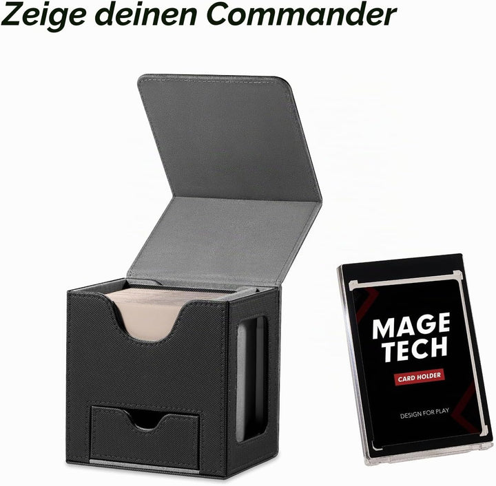 Commander Deck Box für MTG – Patentiertes Design, Commander Display, passend für 100 Doppelarmkarten