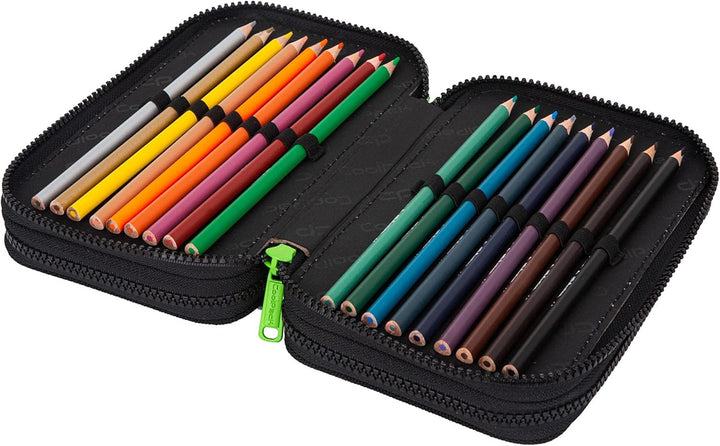 Goldkids Federtasche 3-fache Federmappe Game Over Federmäppchen 46-teilig gefüllte Schüleretui Stift