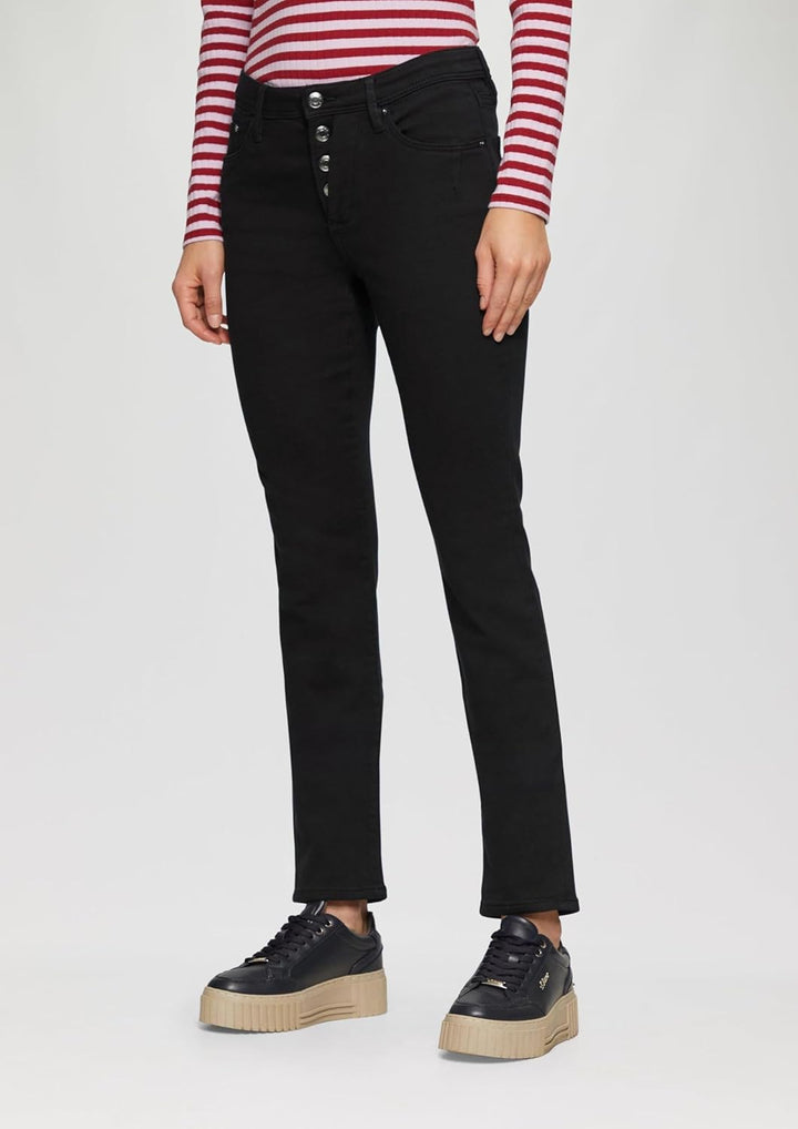 s.Oliver Jeans Betsy/Slim Fit/Mid Rise/Slim Leg 34W / 30L Schwarz, 34W / 30L Schwarz