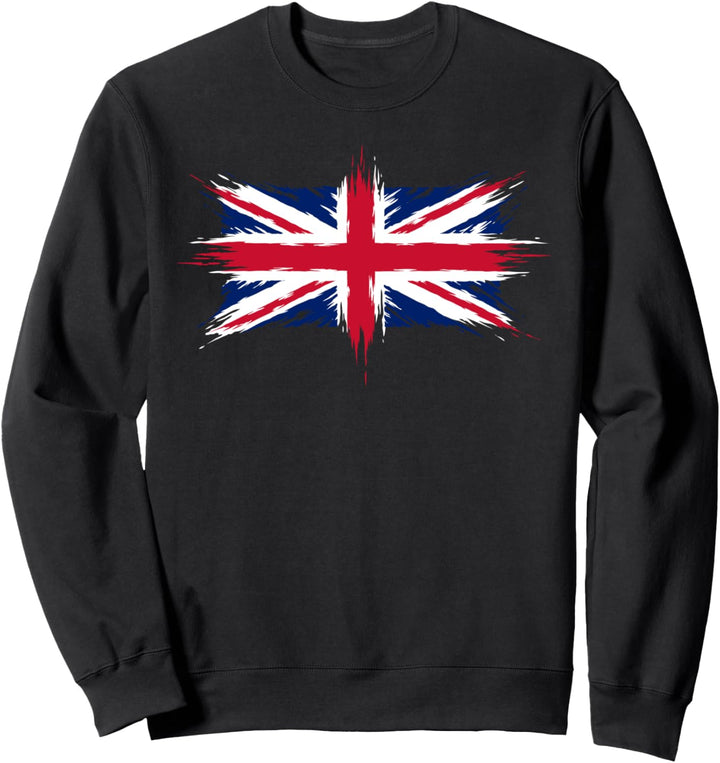 Union Jack – Britische Flagge – Pinsel-Stil. Sweatshirt