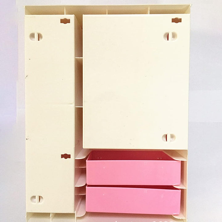 Milageto Puppengarderobe mit 10 Kleiderbügeln, Kleiderorganisation, Puppenhausdekoration, Schublade